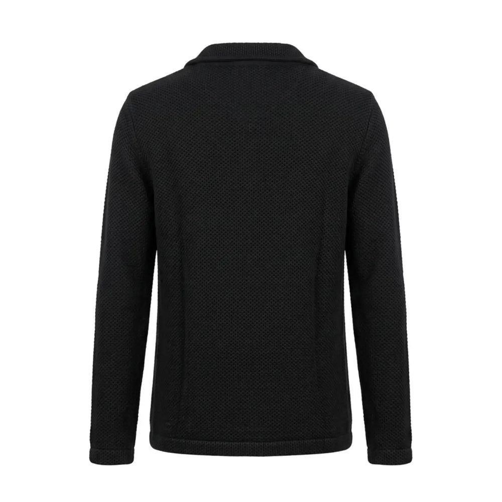 Roberto Pepe Luxury Black Wool Men’s Sweater