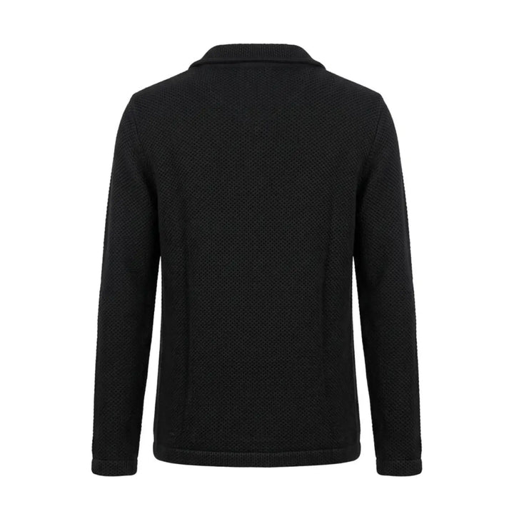 Roberto Pepe Luxury Black Wool Men’s Sweater