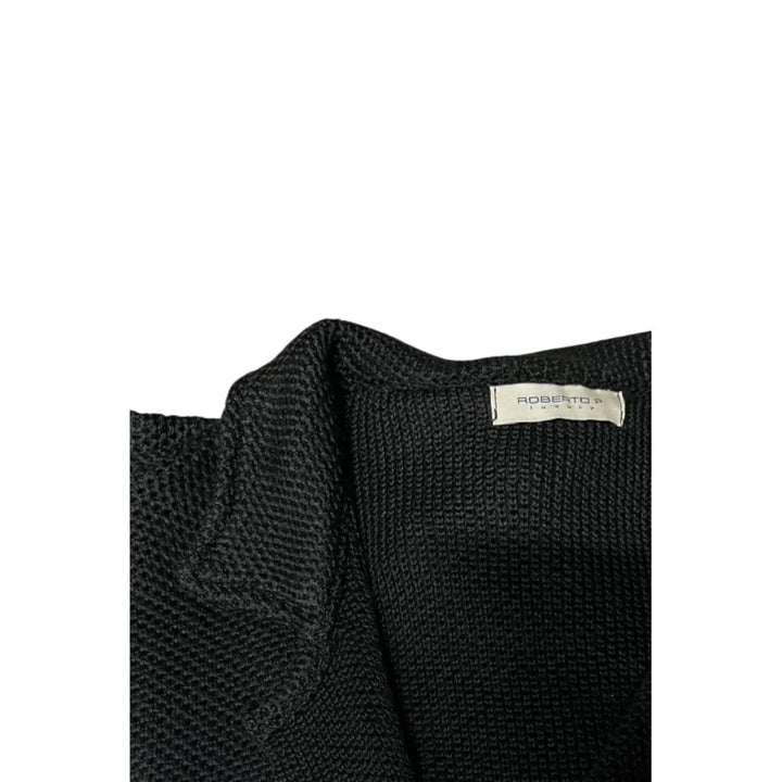 Roberto Pepe Luxury Black Wool Men’s Sweater