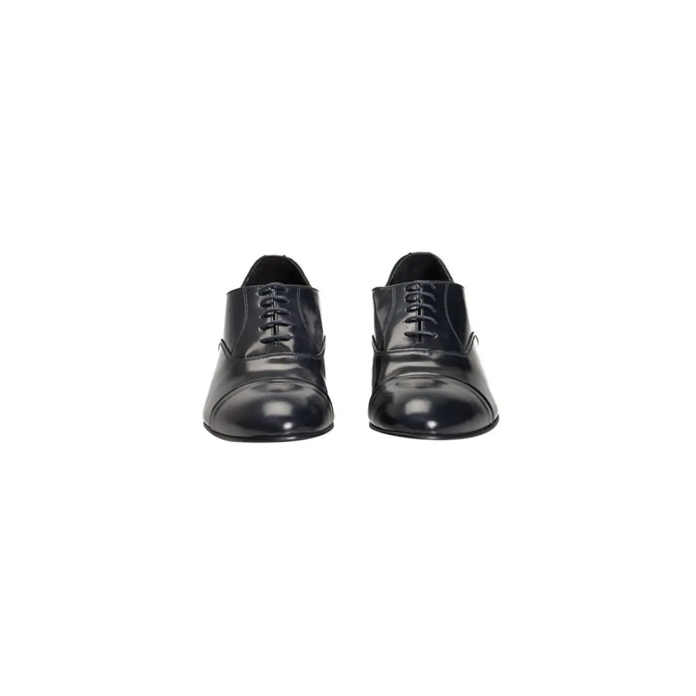 Roberto Pepe Luxury Blue Leather Men Shoe
