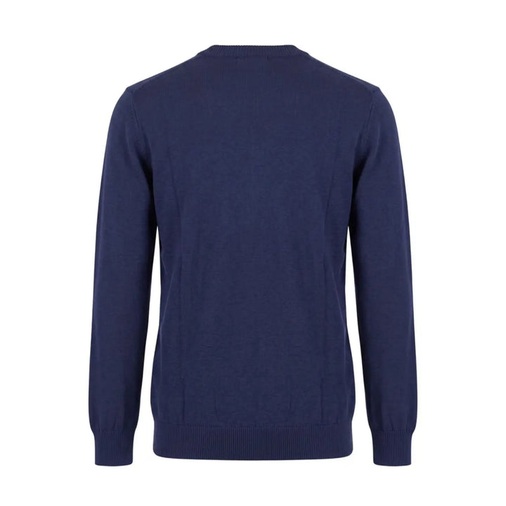 Roberto Pepe Luxury Blue Wool Men Sweater