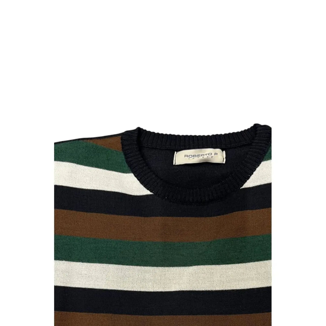 Roberto Pepe Luxury Blue Wool Men’s Sweater
