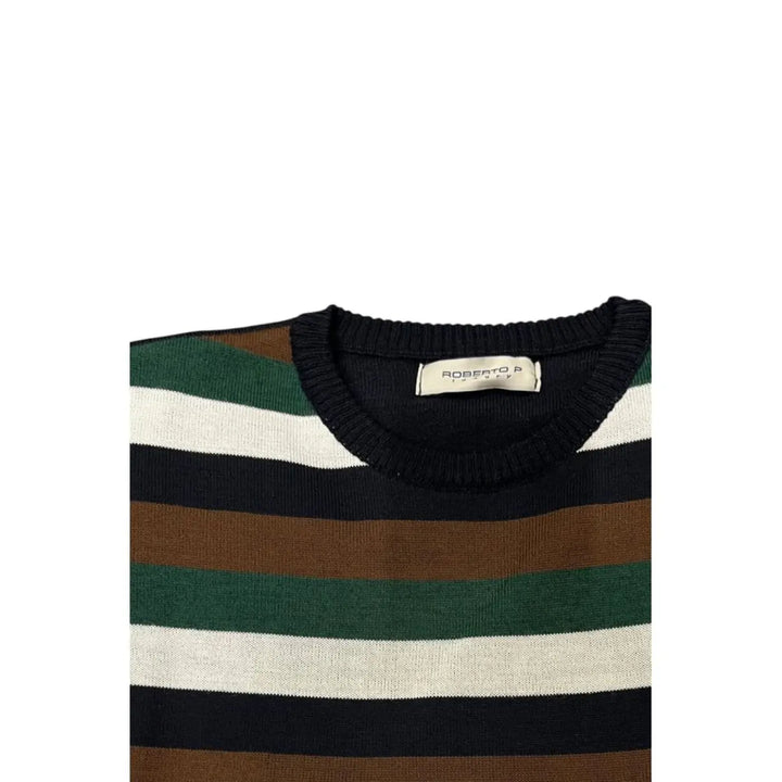 Roberto Pepe Luxury Blue Wool Men’s Sweater