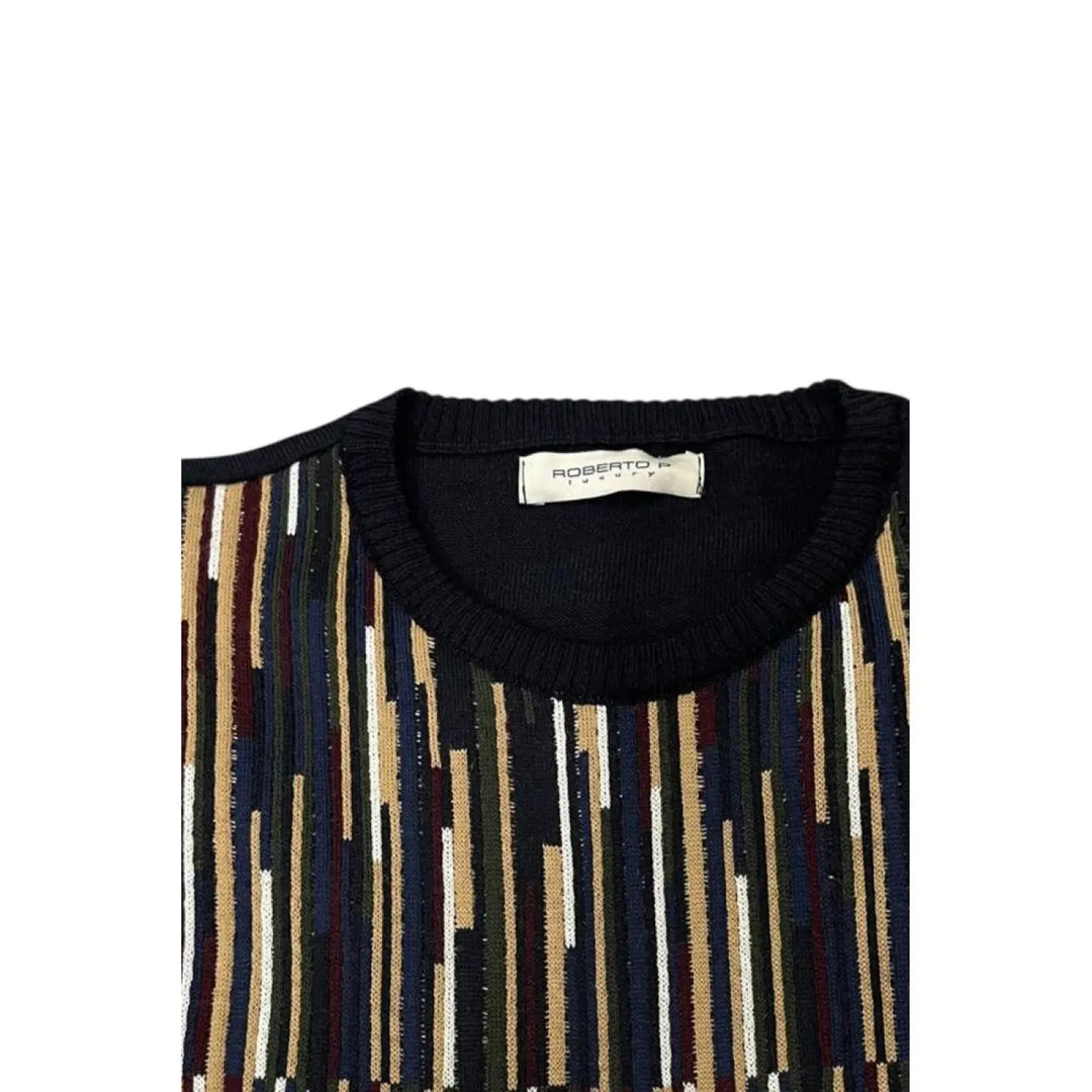 Roberto Pepe Luxury Blue Wool Men’s Sweater