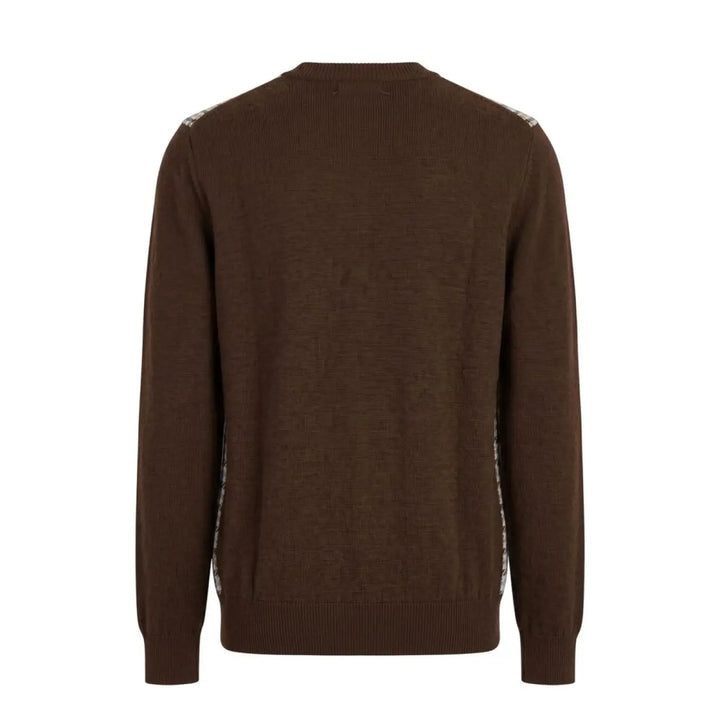 Roberto Pepe Luxury Brown Wool Men Sweater