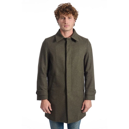 Roberto Pepe Luxury Green Wool Men Jacket