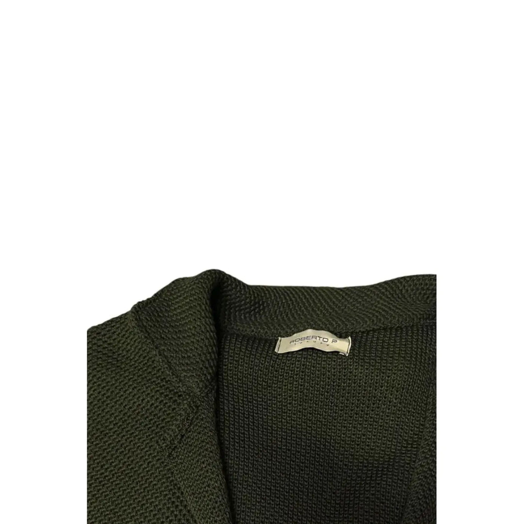 Roberto Pepe Luxury Green Wool Men’s Sweater