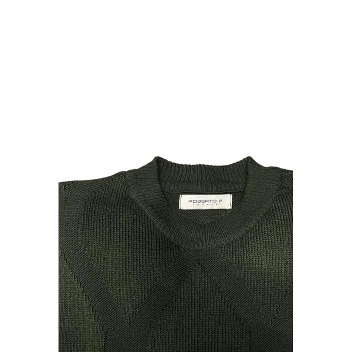 Roberto Pepe Luxury Green Wool Men’s Sweater