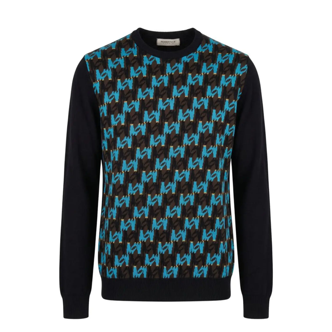 Roberto Pepe Luxury Light Blue Wool Men’s Sweater