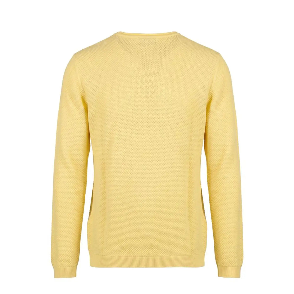 Roberto Pepe Luxury Yellow Cotton Men Sweater
