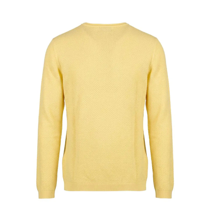 Roberto Pepe Luxury Yellow Cotton Men Sweater