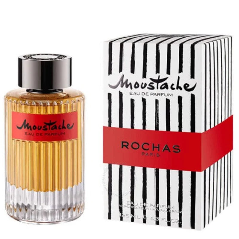 Rochas Moustache Amber Woody Fragrance Infused with Pink Pepper Men’s Cologne