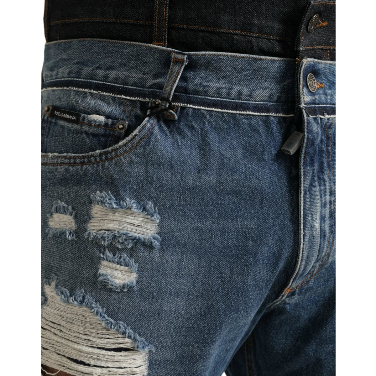 Rock Street Style in Dolce Gabbana Skinny Tattered Denim Jeans &