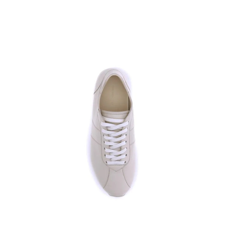 The Row Beige Calf Leather Bos Taurus Low Top Sneakers