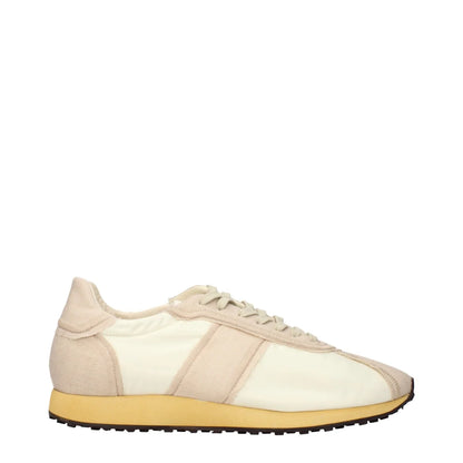 The Row Beige Fabric Sneakers for Effortless Designer Clothing Style