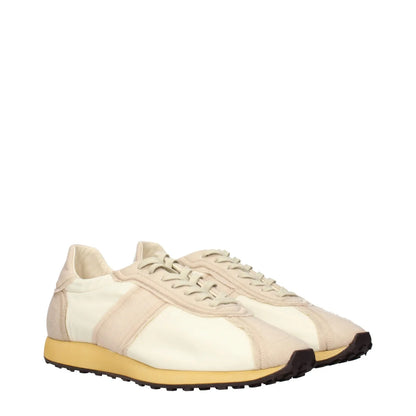 The Row Beige Fabric Sneakers for Effortless Designer Clothing Style