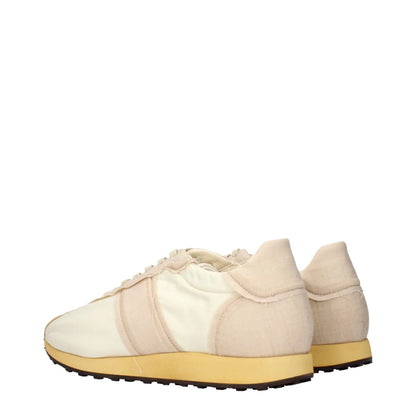 The Row Beige Fabric Sneakers for Effortless Designer Clothing Style