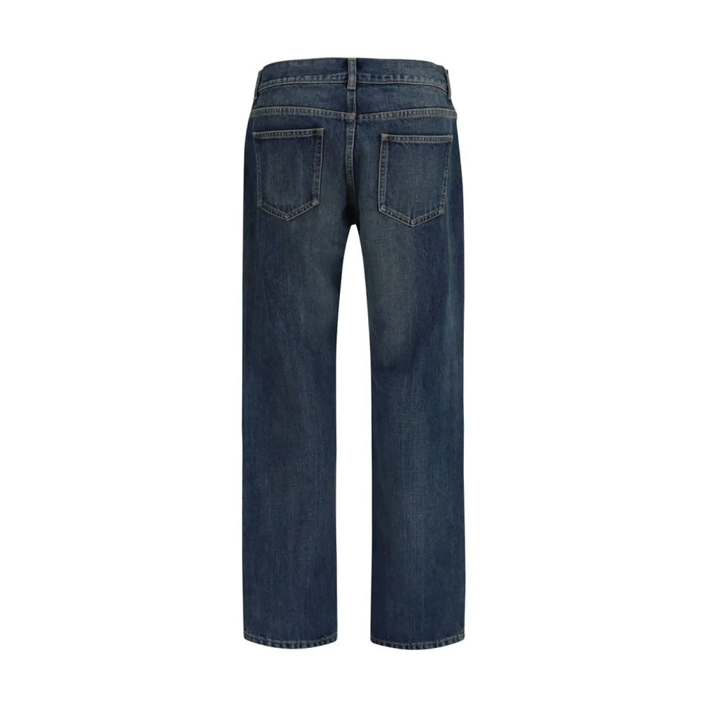 The Row Blue Cotton Relaxed Fit Jeans