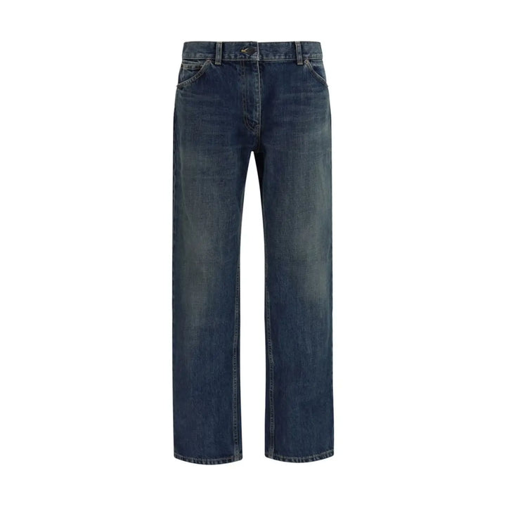 The Row Blue Cotton Relaxed Fit Jeans