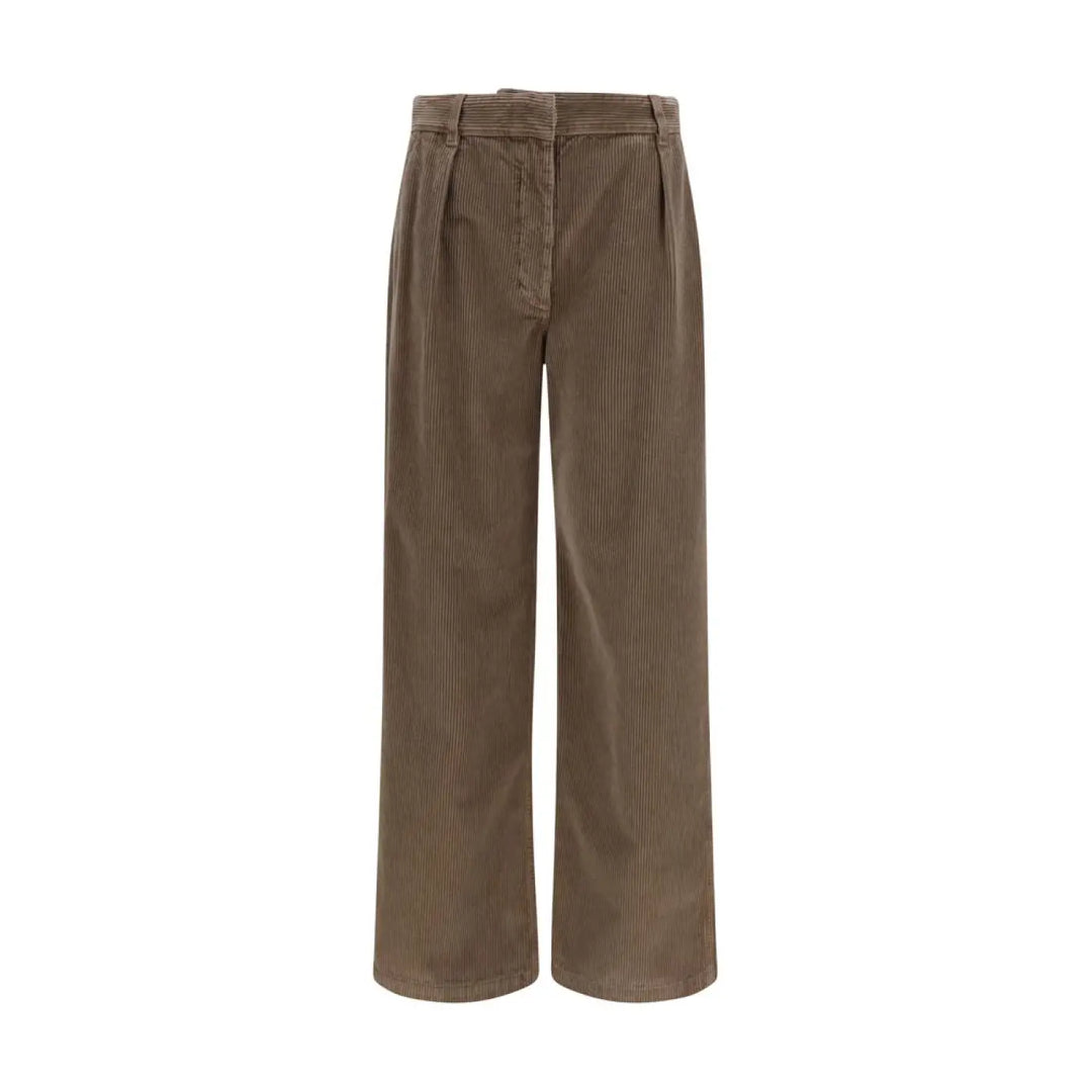 The Row Brown Cotton Casual Pants