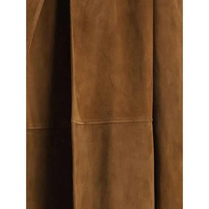 The Row Brown Lamb Leather Coat