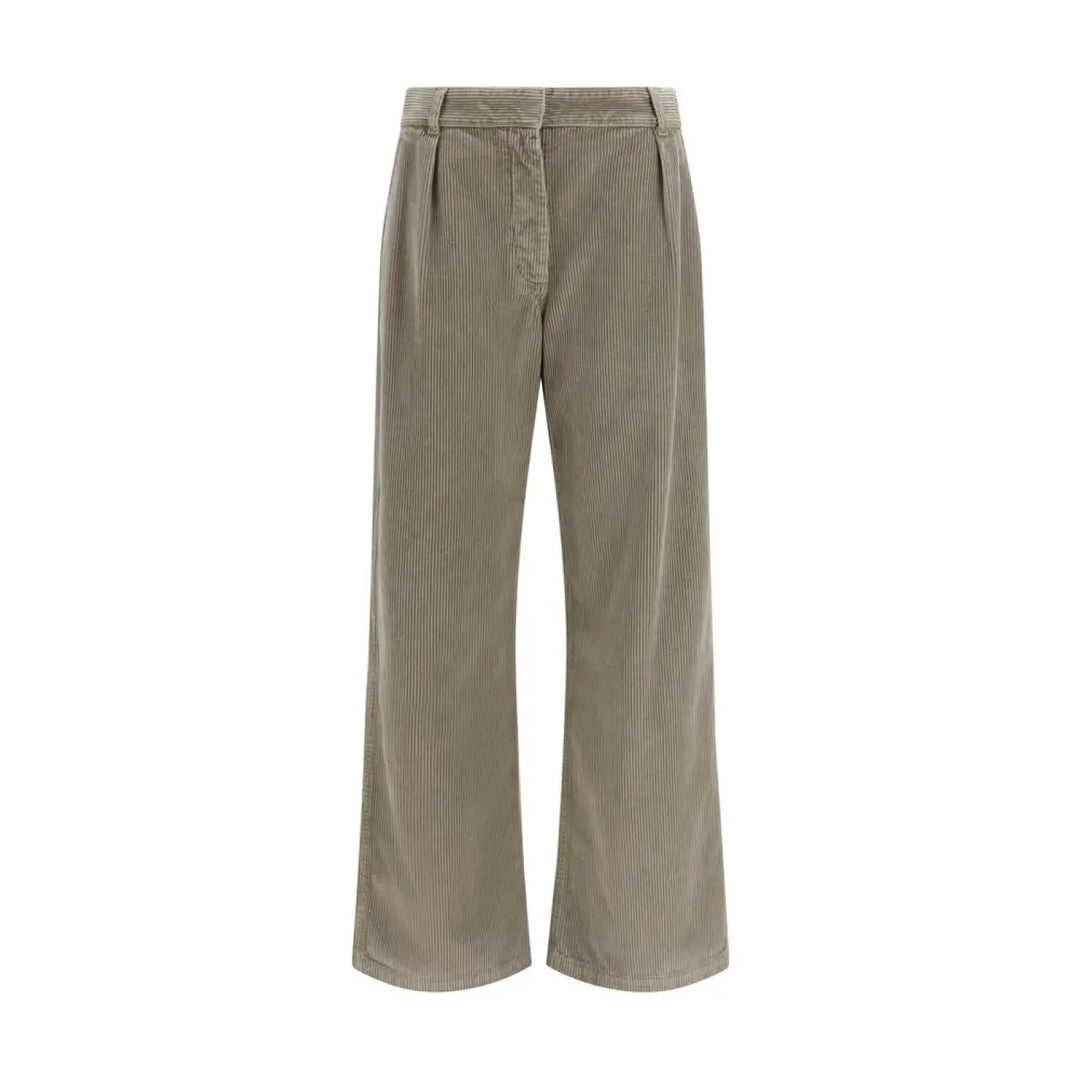 The Row Gray Cotton Casual Pants