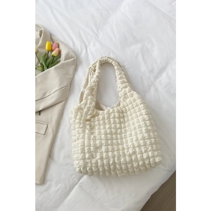 Glamorous Ruched Polyester Large Handbag Imported Product Bags Shoulder bags Trendsi