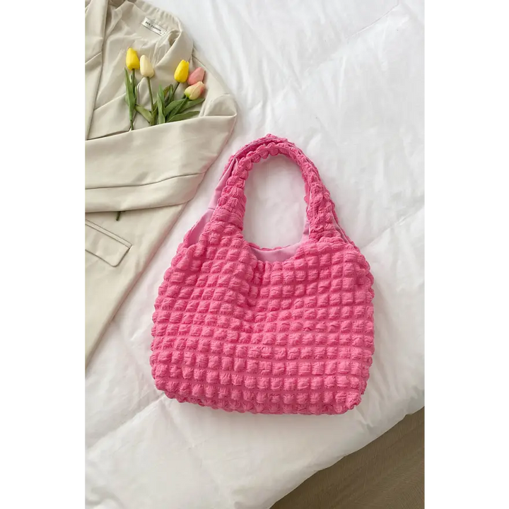 Glamorous Ruched Polyester Large Handbag Imported Product Bags Shoulder bags Trendsi