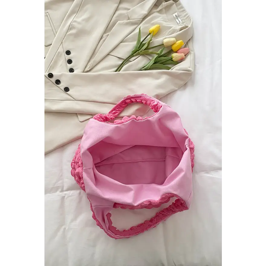 Glamorous Ruched Polyester Large Handbag Imported Product Bags Shoulder bags Trendsi