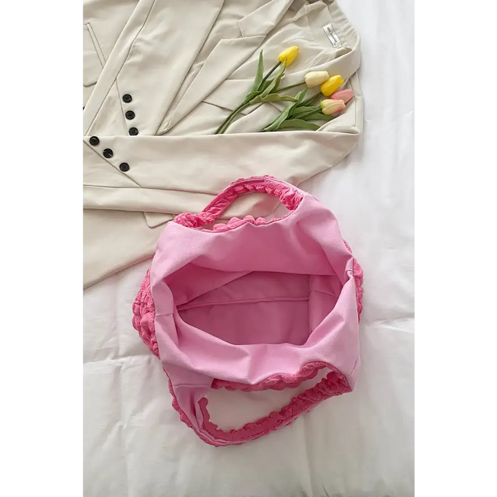 Glamorous Ruched Polyester Large Handbag Imported Product Bags Shoulder bags Trendsi