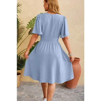 Sleek Ruched Polyester Dress Clothing Tops Trendsi