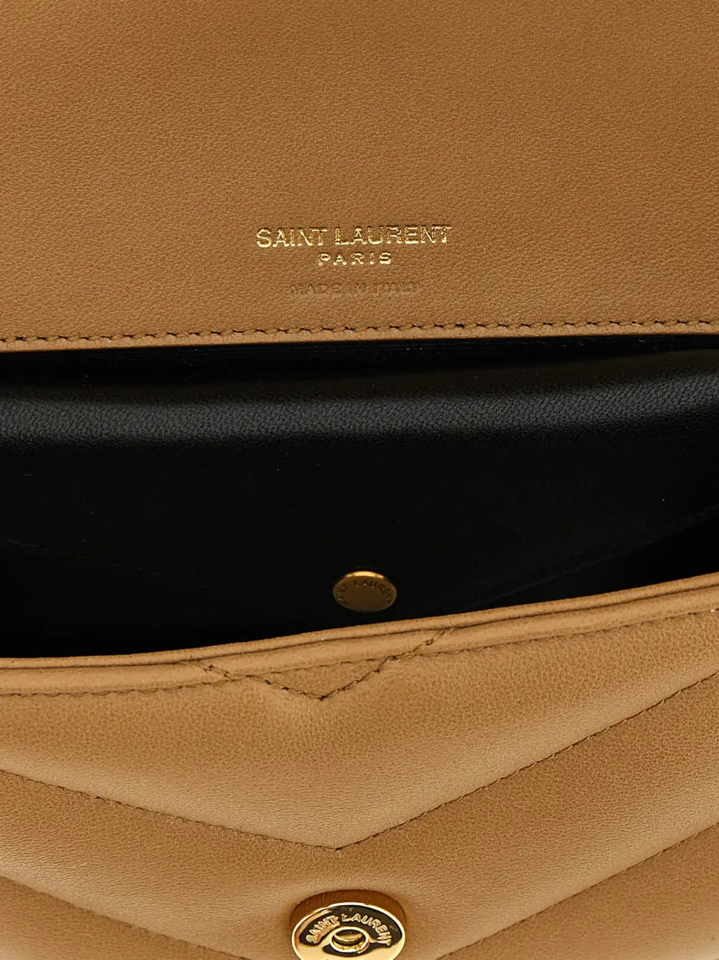 Saint Laurent Beige Lamb Leather Crossbody Bag