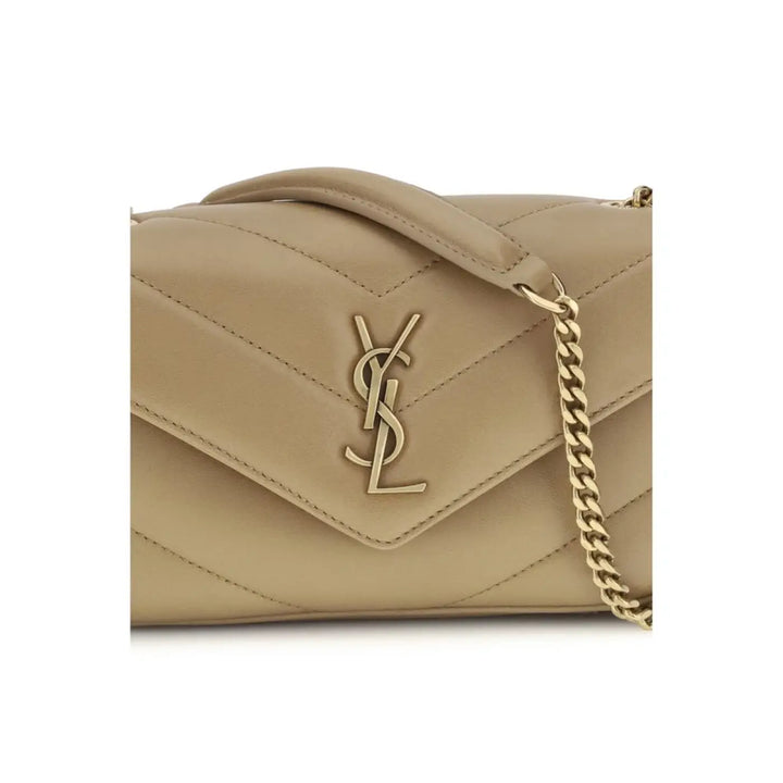Saint Laurent Beige Lamb Ovis Aries Shoulder Bag