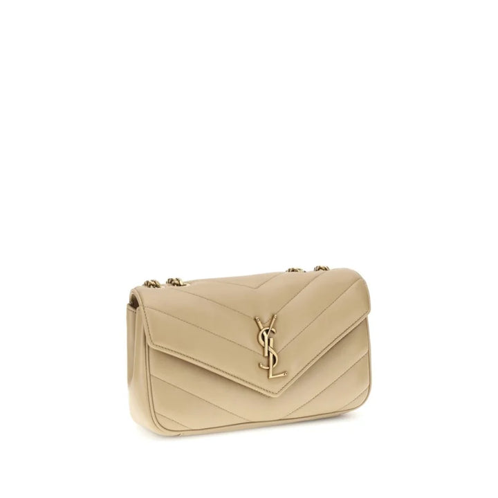 Saint Laurent Beige Lamb Ovis Aries Shoulder Bag