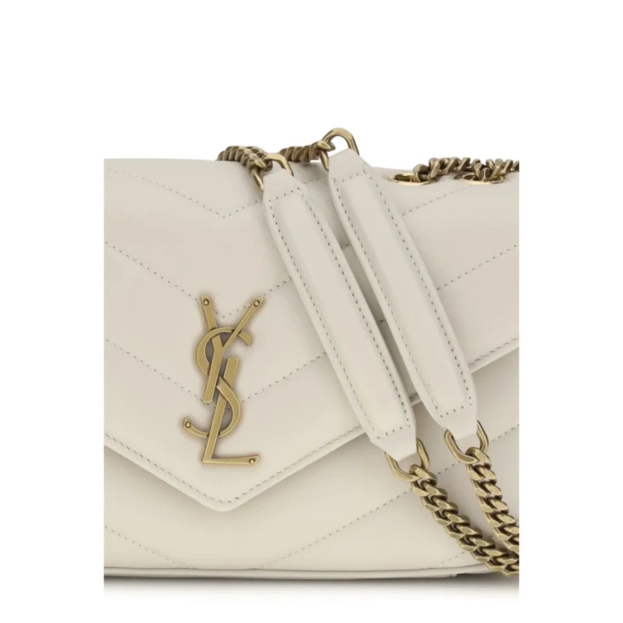 Saint Laurent Beige Lamb Ovis Aries Shoulder Bag