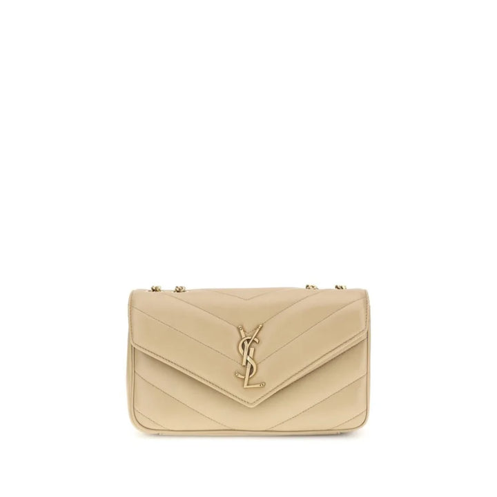 Saint Laurent Beige Lamb Ovis Aries Shoulder Bag