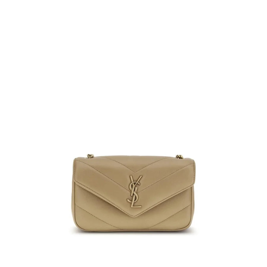 Saint Laurent Beige Lamb Ovis Aries Shoulder Bag