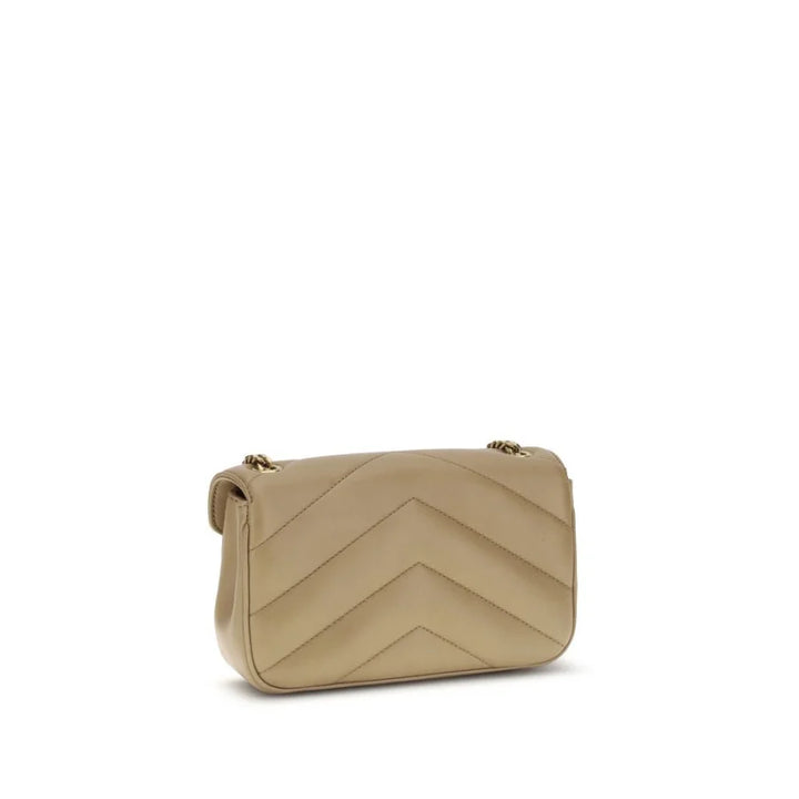 Saint Laurent Beige Lamb Ovis Aries Shoulder Bag