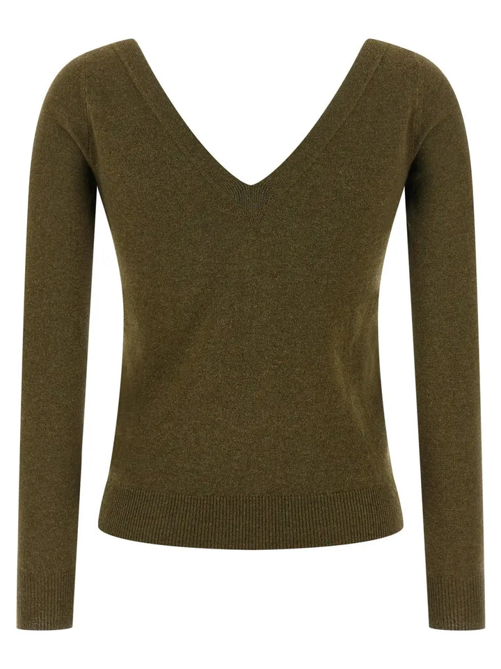 Saint Laurent Bicolor Cashmere Cardigan