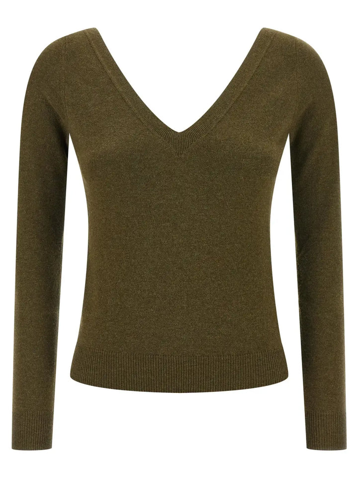 Saint Laurent Bicolor Cashmere Cardigan
