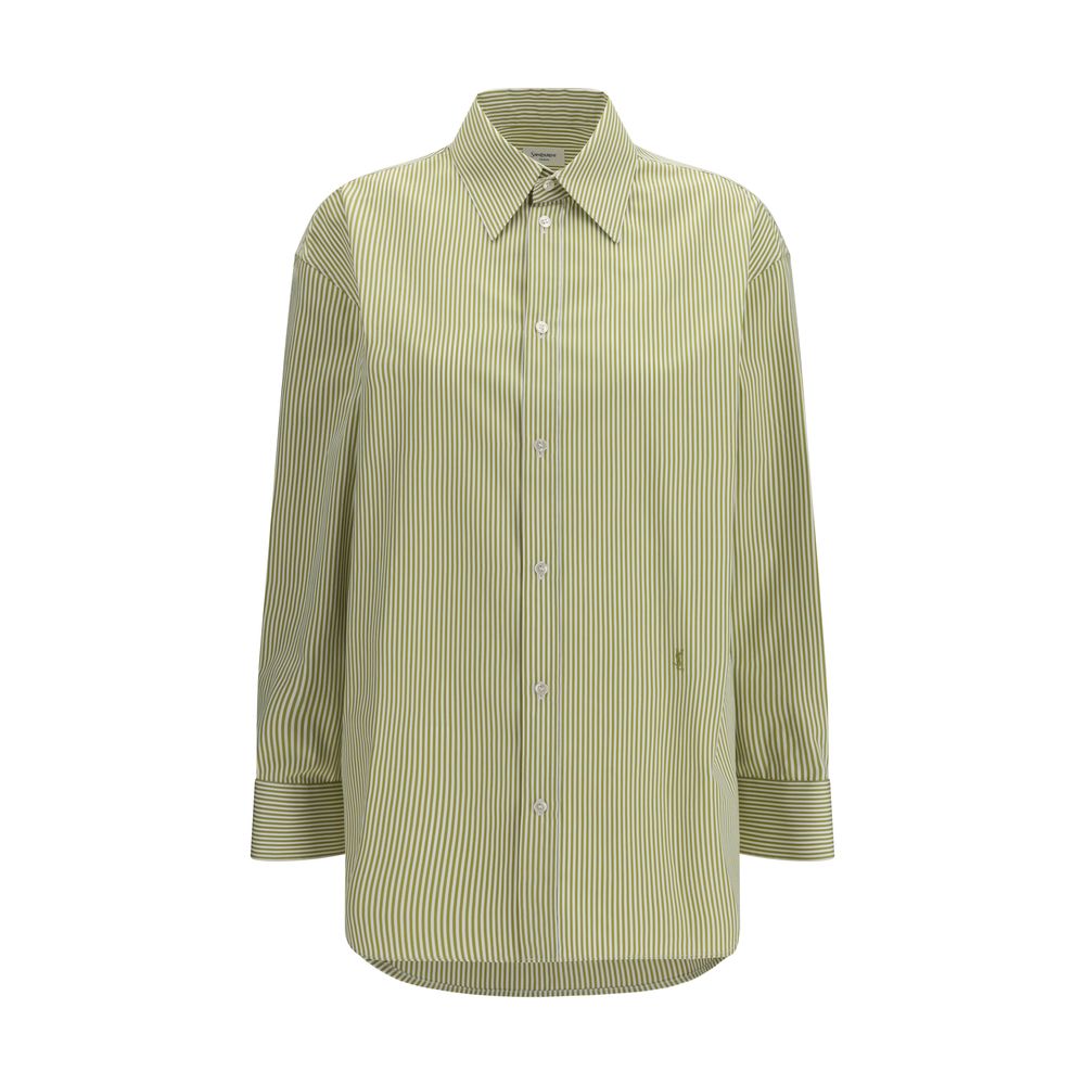 Saint Laurent Shirts - Bicolor Cotton Pattern Shirt