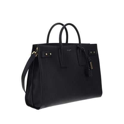Saint Laurent Black Calf Leather Bos Taurus Handbag