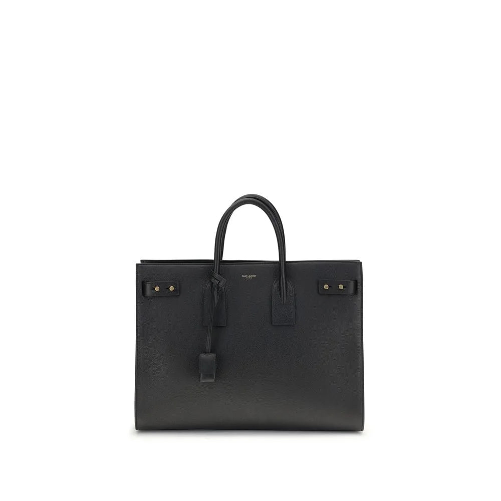 Saint Laurent Black Calf Leather Bos Taurus Handbag