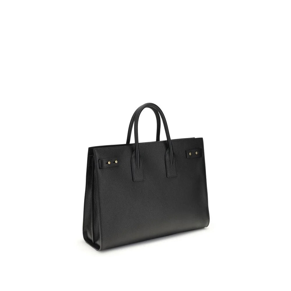 Saint Laurent Black Calf Leather Bos Taurus Handbag