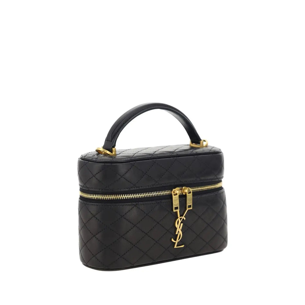 Saint Laurent Black Calf Leather Bos Taurus Shoulder Bag