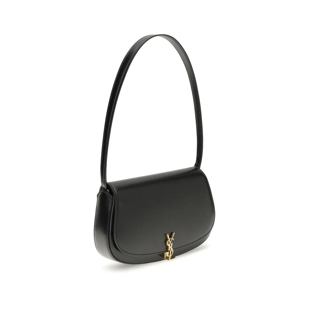Saint Laurent Black Calf Leather Bos Taurus Shoulder Bag
