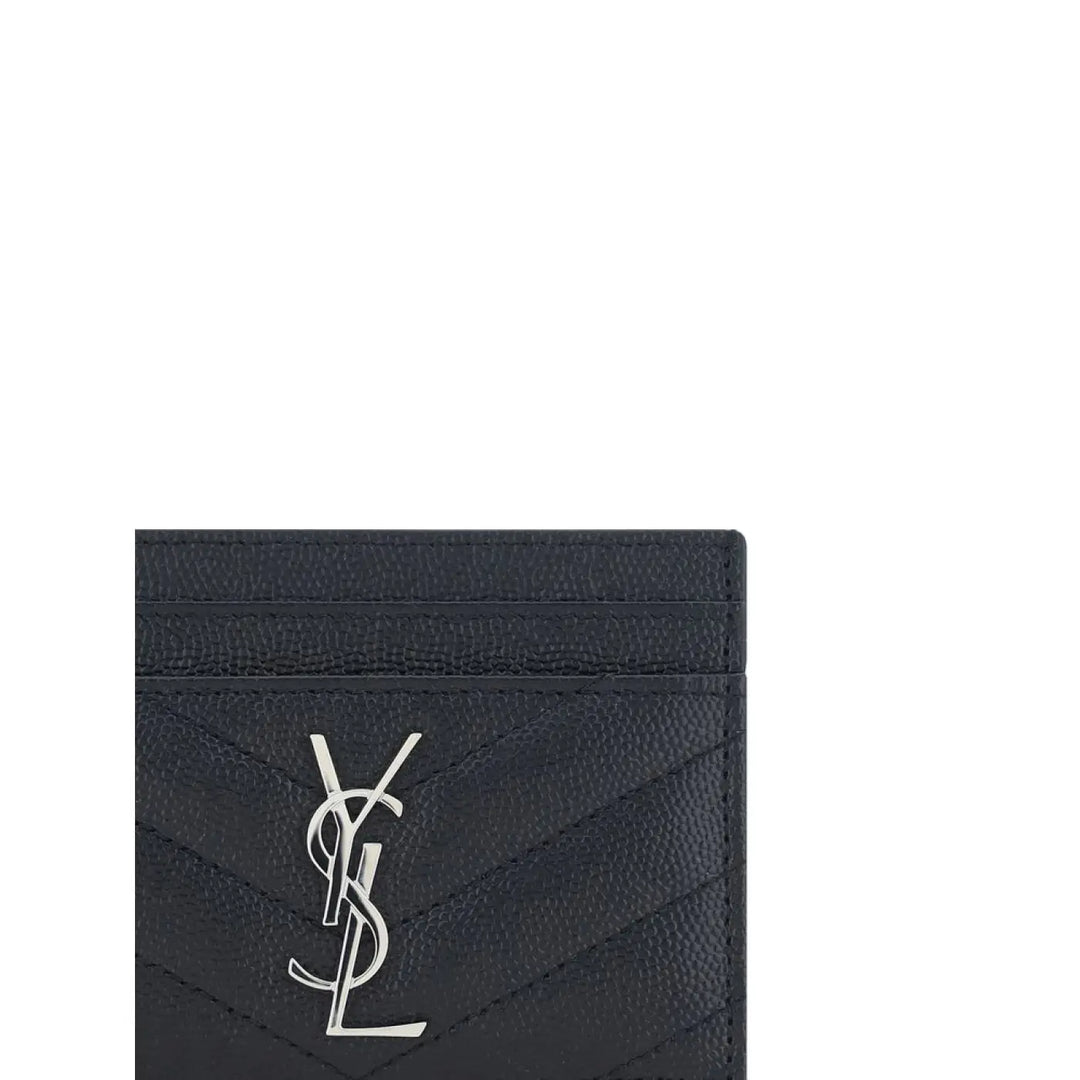 Saint Laurent Black Calf Leather Bos Taurus Wallet
