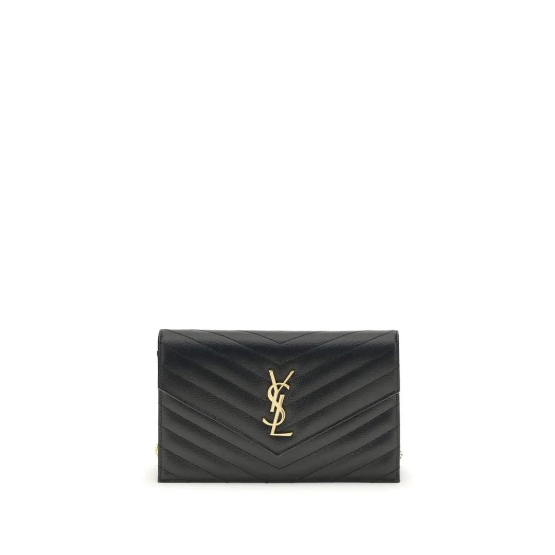 Saint Laurent Black Calf Leather Bos Taurus Wallet