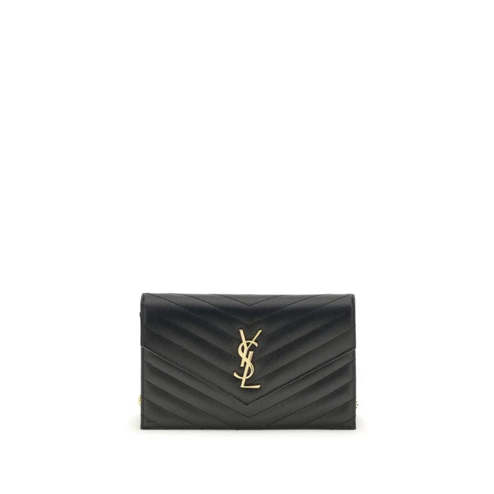 Saint Laurent Black Calf Leather Bos Taurus Wallet