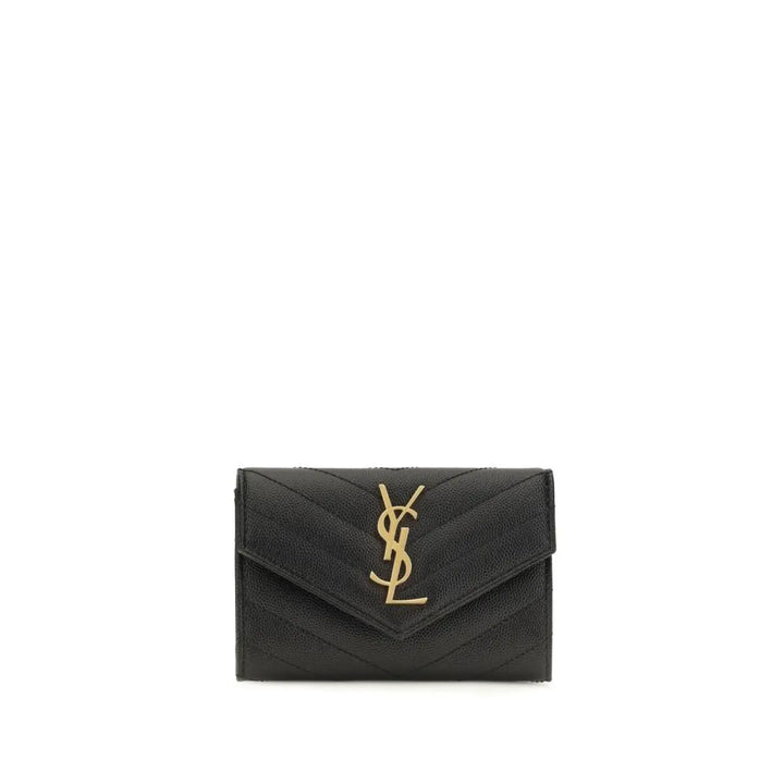 Saint Laurent Black Calf Leather Bos Taurus Wallet